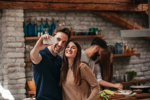 Capturing this progress moment in the kitchen Stock Photos