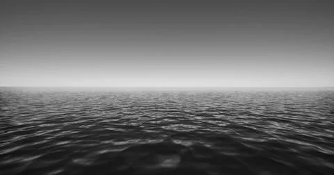 Capturing the serene stillness of an endless ocean at dawn Illustrazione stock