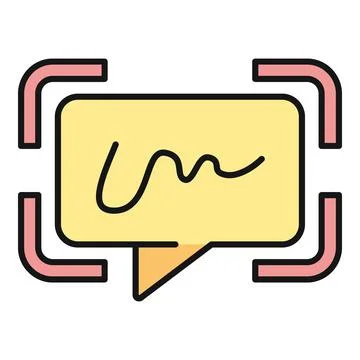Capturing speech bubble message in augmented reality frame Stock Illustration