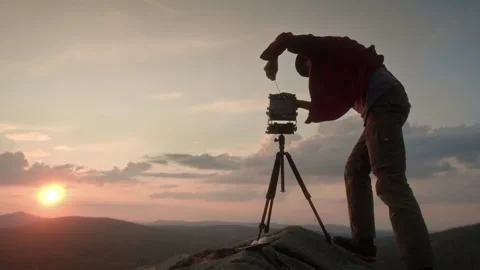 Capturing sunset moments in bavarian forest national park Stock Footage 325726565