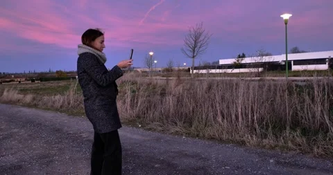 Capturing Twilight's Canvas Stock Footage 329681360