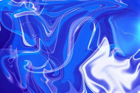 Capturing the viewer's imagination with abstract blue and white paint swirl.. Illustrazione stock