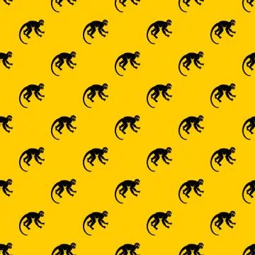 Capuchin monkey pattern Stock Illustration