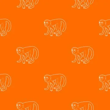 Capuchin pattern orange Stock Illustration