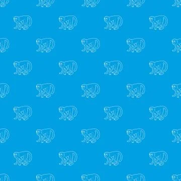 Capuchin pattern seamless blue 스톡 일러스트