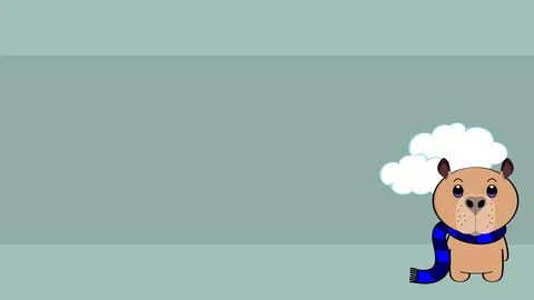 Capybara character cartoon background in vector art Stock Illustration