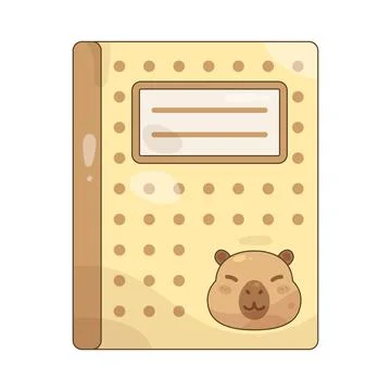 Capybara composition book Stock Illustration