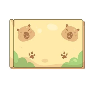 Capybara exercise book イラスト素材
