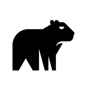 Capybara logo Stock Illustration