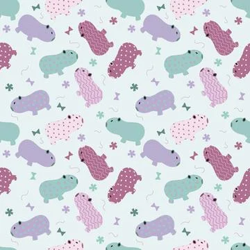 Capybara pattern Stock Illustration