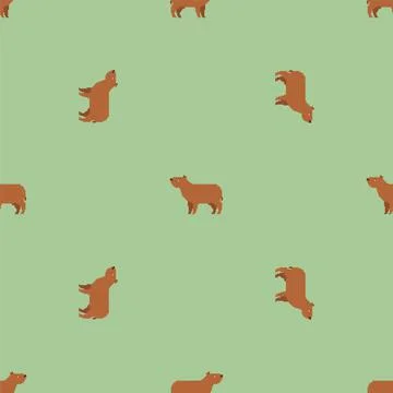 Capybara Pixel art Pattern seamless. 8 bit guinea pig Background. pixelated t Stock Illustration
