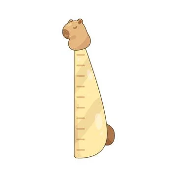 Capybara ruler Stock Illustration