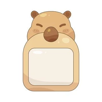 Capybara set square Stock Illustration