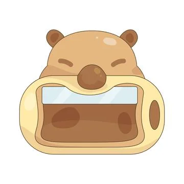 Capybara shaped pencil sharpener Stock Illustration