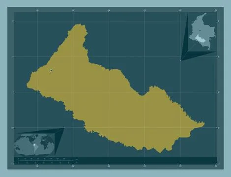 Caqueta, Colombia. Solid color shape Illustrazione stock