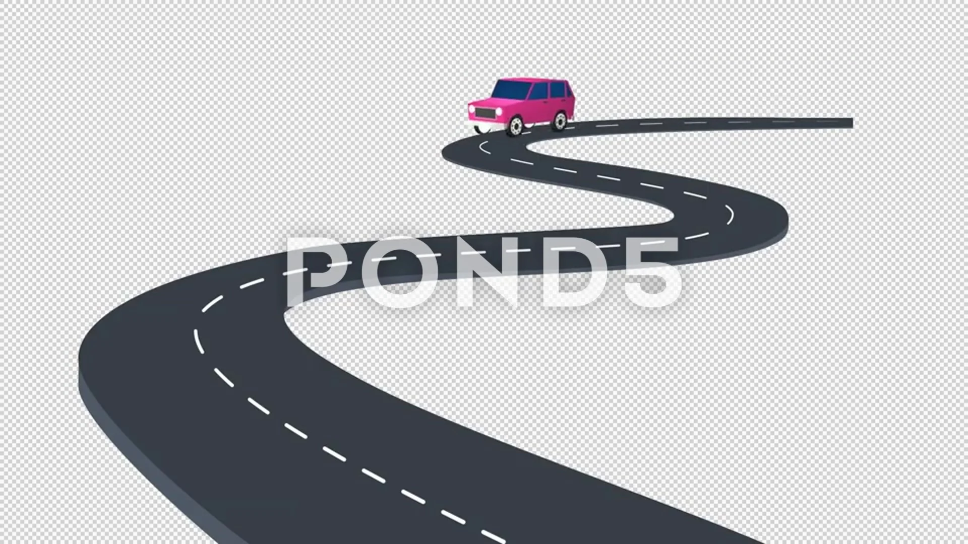 Car 3d. Animation of a car driving on th... | Stock Video | Pond5