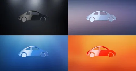 Car 3d Icon Stock Footage 71728733