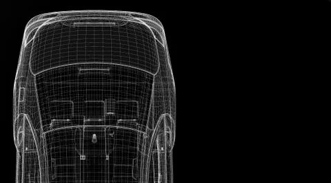 Car 3D model Stock Illustration