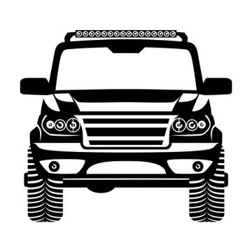 Car 4x4 suv logo Vector Illustration 스톡 일러스트