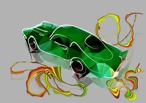 Car. abstract automobile Illustrazione stock