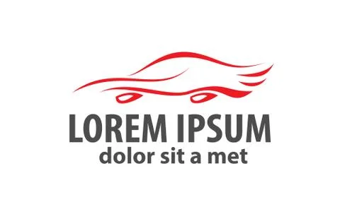 Car abstract lines vector logo design concept. Stock Illustration