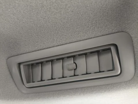 Car AC Air Vent on Ceiling for Automotive Climate Control and Passenger Cabin Stock Photos