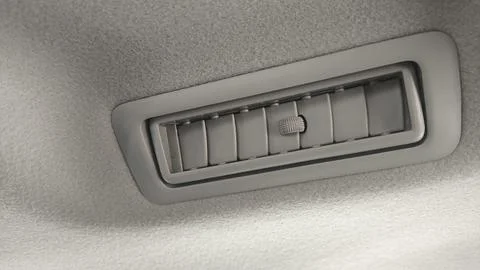 Car AC Air Vent on Ceiling for Automotive Climate Control and Passenger Cabin Stock Photos