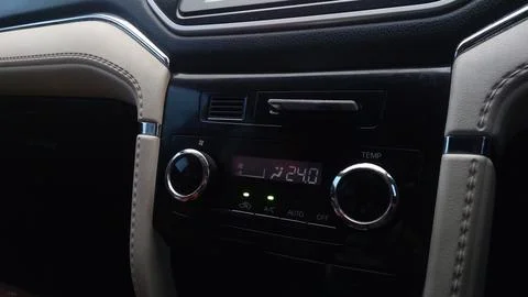 Car AC Temperature Indicator Display Foto stock