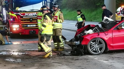 A car accident 库存影片 195013606