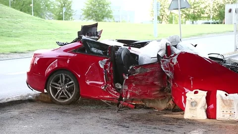 A car accident Stock Footage 195013614