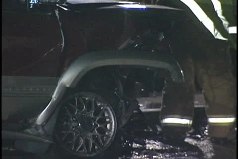 Car Accident, Front End Damage SUV Video stock 26178842
