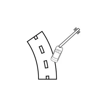 Car accident icon. Elements of human deaths icon. Premium quality graphic design Illustrazione stock