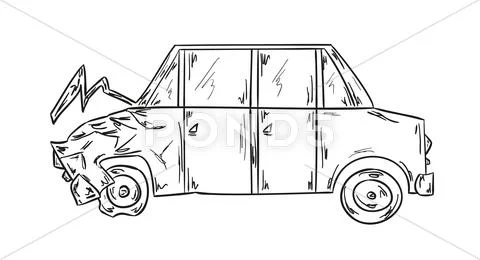 Car accident Stock Illustration