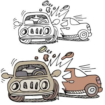 Car accident Stock Illustration