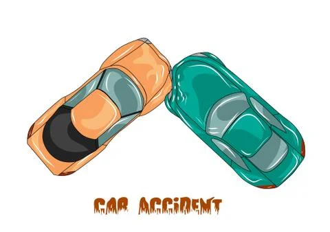 Car accident Stock Illustration