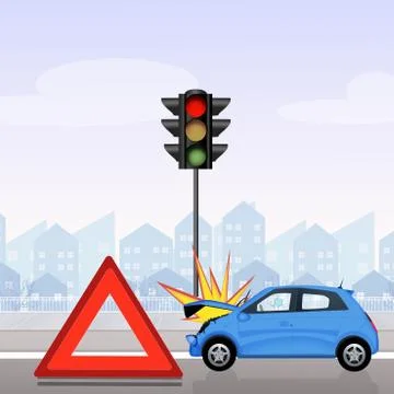 Car accident Stock Illustration