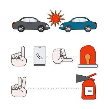 Car accident. Stock Illustration