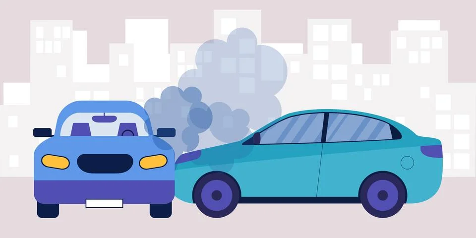 Car accident Stock Illustration