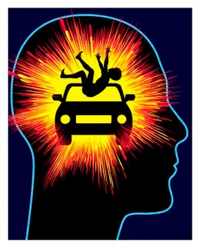 Car Accident Trauma Illustrazione stock