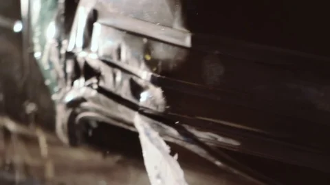 Car accident upside-down Video stock 126932794