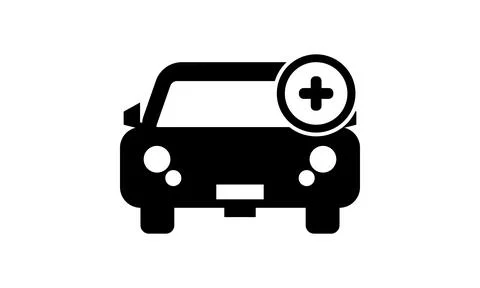Car Add Icon Vector Illustration Design Stock Illustration