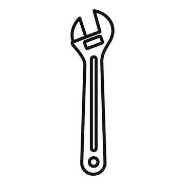 Car adjustable key icon, outline style Illustrazione stock