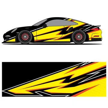 Car advertising livery vector design Stock Illustration