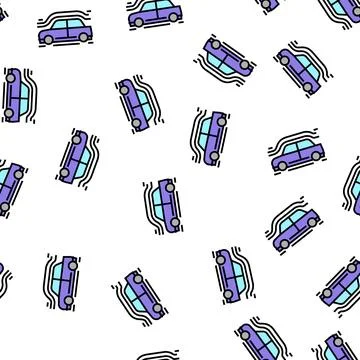 Car aerodynamics test vector seamless pattern Stockillustratie