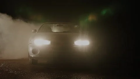 Car after an accident at night Stock Footage 275120692
