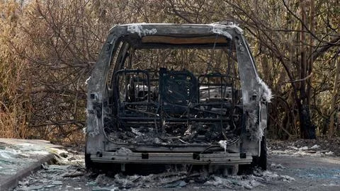 The car after the fire Stock Photos