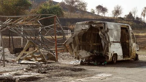 The car after the fire Stock Photos