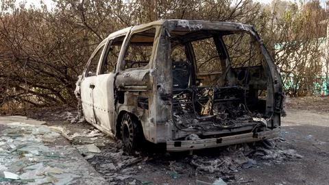 The car after the fire Stock Photos