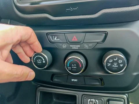 Car Air Conditioner Control Panel Stock Photos