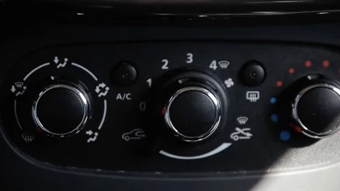 Car air conditioner knobs 스톡 동영상 73131749
